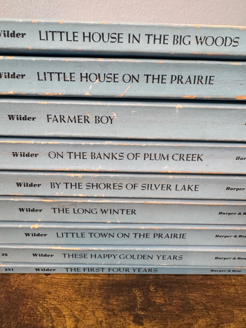 Little House Book Set 9 Laura Ingalls Wilder Harper Trophy 1971 Blue Lot - Picture 3 of 12